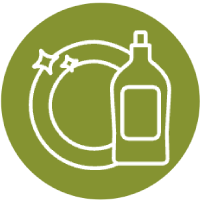 Produits pour la restauration collective (chimie : javel/produits de nettoyage, hygiène, entretien, matériel électrique, usage unique, art de la table)